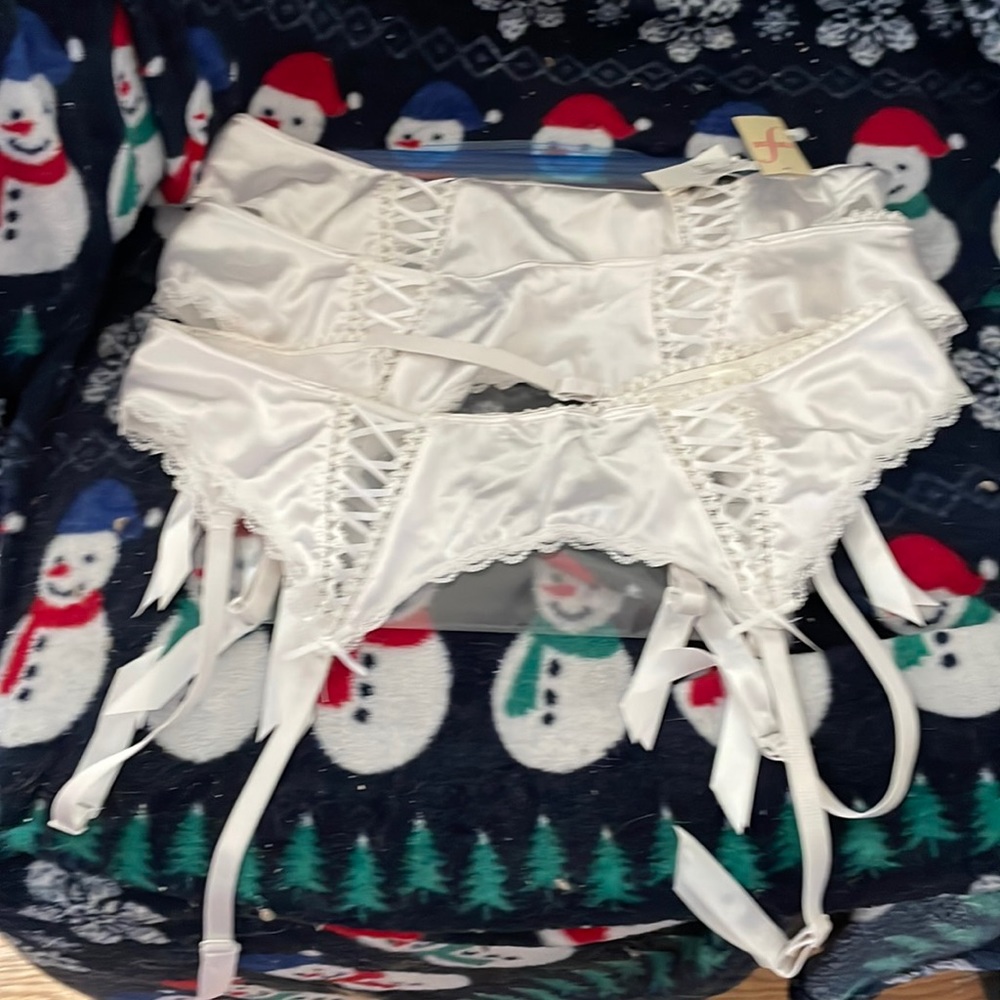 Bundle of 3 plus sized garter belts